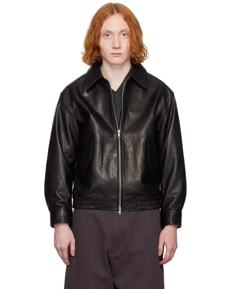 Dunst Black Lambskin Leather Jacket Black