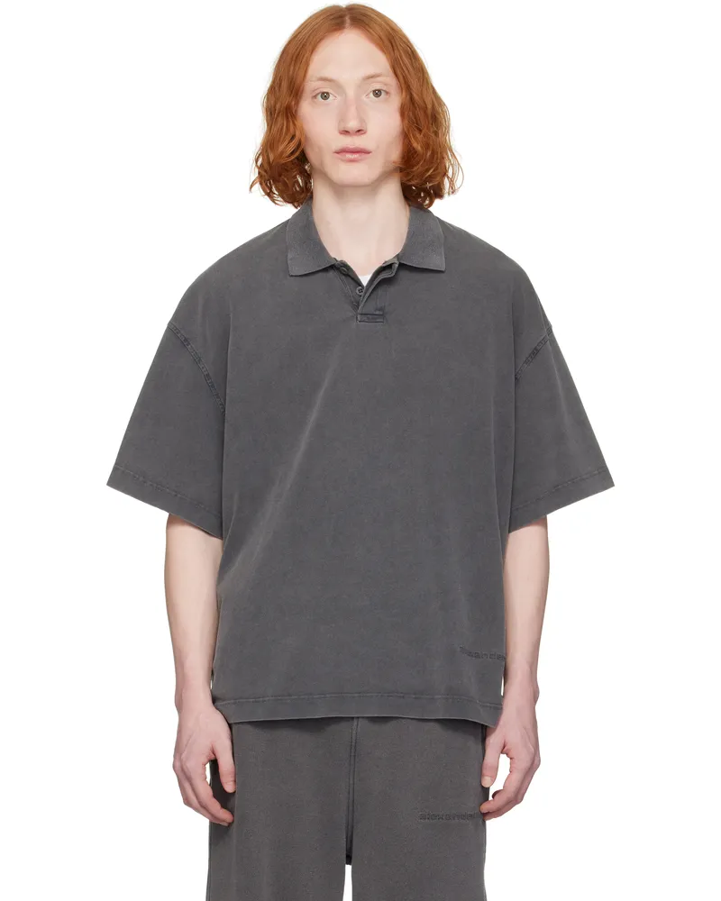 Alexander Wang Gray Short-Sleeve Polo Vintage