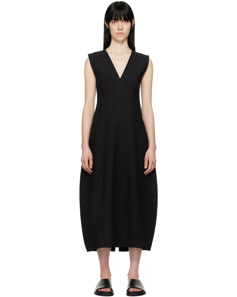 Studio Nicholson Black Enna Midi Dress Black