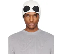 White Cotton Goggle Beanie
