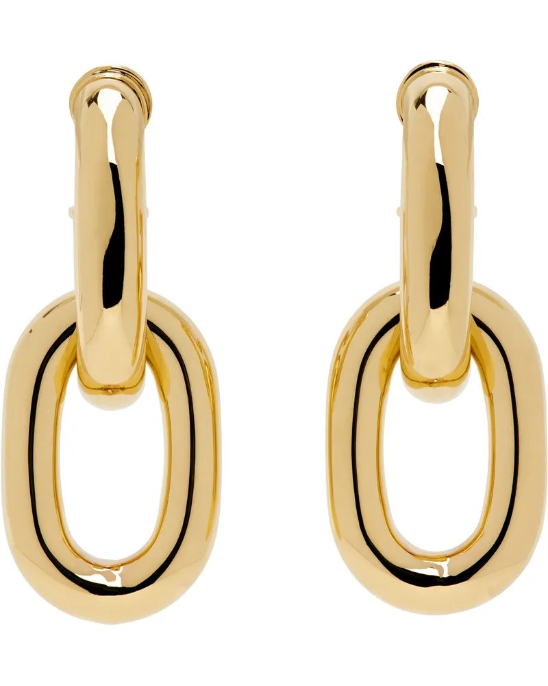 Paco Rabanne Gold Double XL Link Earrings P710