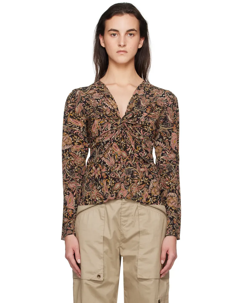 Étoile Isabel Marant Black Zekia Blouse Black