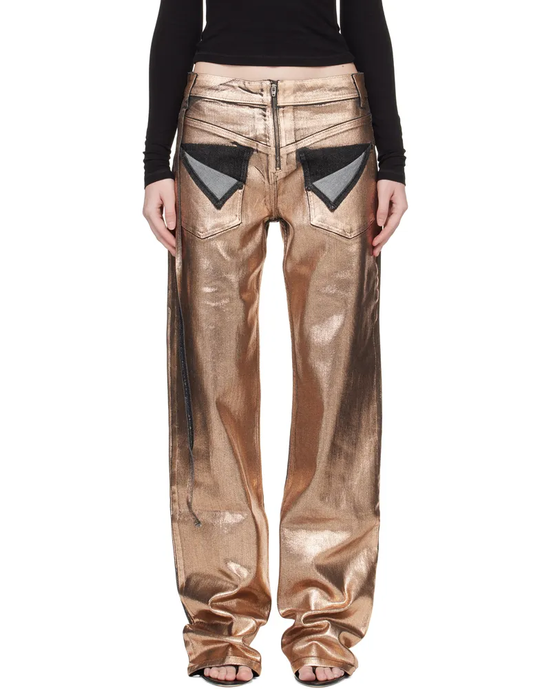 OTTOLINGER Brown Paint Loose-Fit Jeans Blk