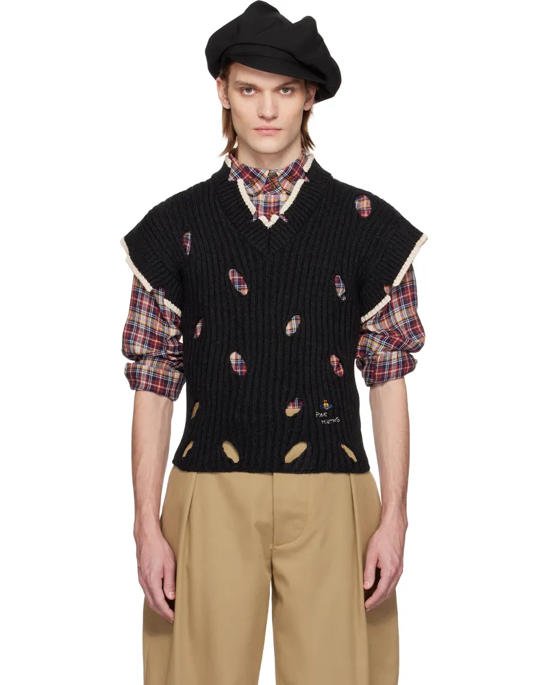 Vivienne Westwood Gray Slash Sweater Ss25-p411