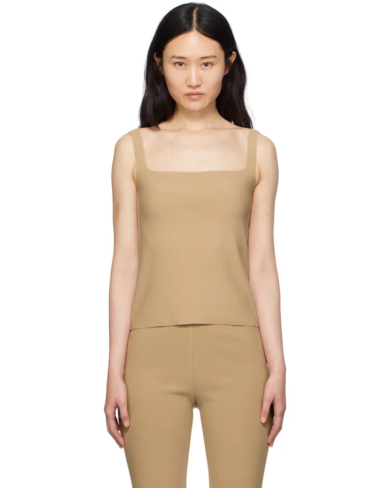 Birrot Taupe Lay2 Tank Top Peanut