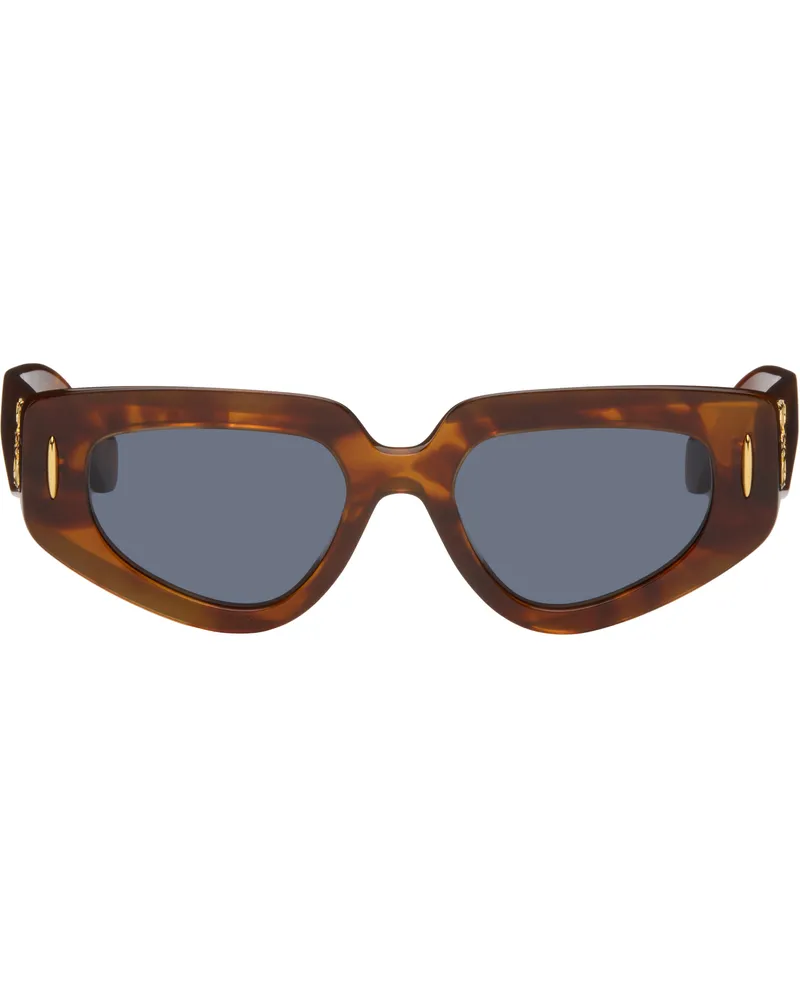 Loewe Brown Small Butterfly Screen Sunglasses Blonde