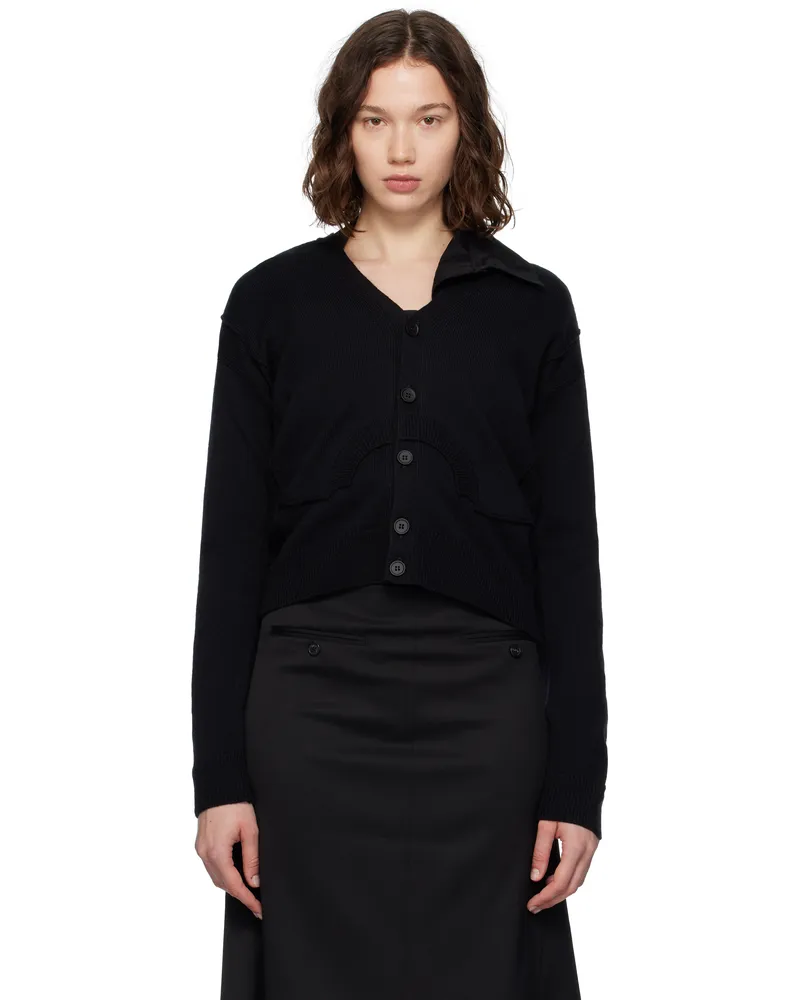 Maison Margiela Black Wool Cardigan 900