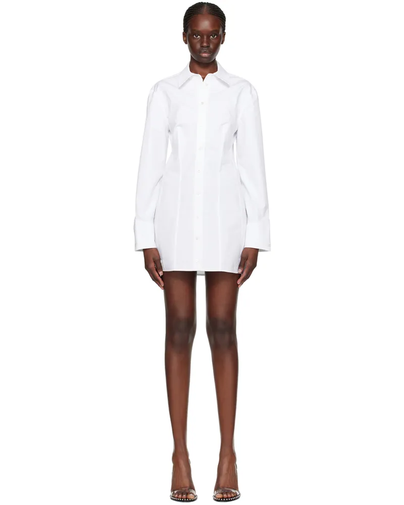 Alexander Wang White Paneled Minidress 100