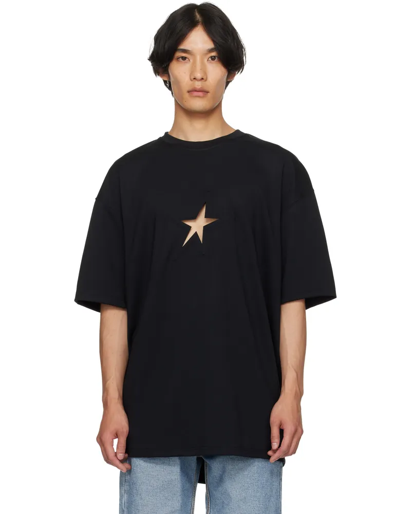 Thierry Mugler Black Star Oversized T-shirt Black