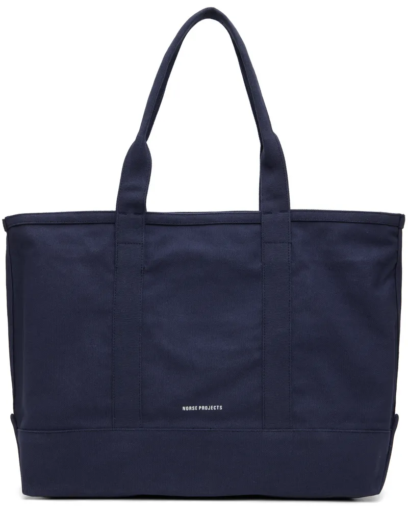 Norse Projects Navy Stefan Cotton Canvas Tote Dark