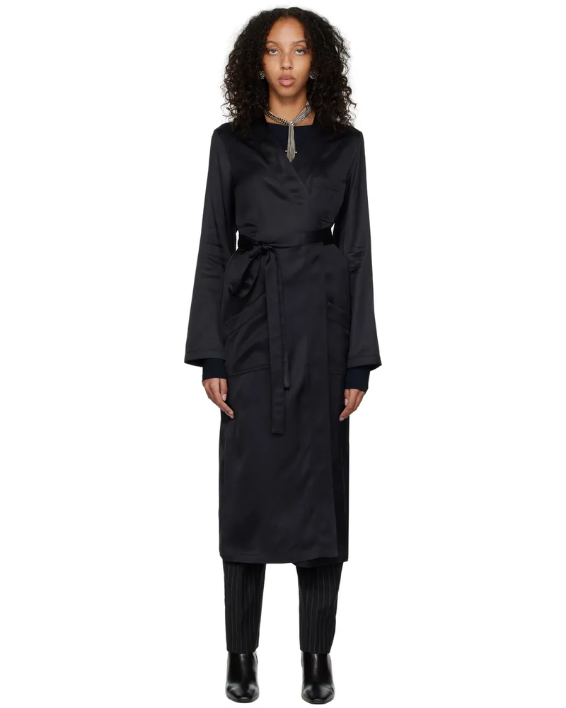 Maison Margiela Black Self-Tie Trench Coat 900