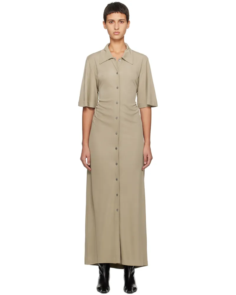 BITE Studios Taupe Naked Back Maxi Dress Sage