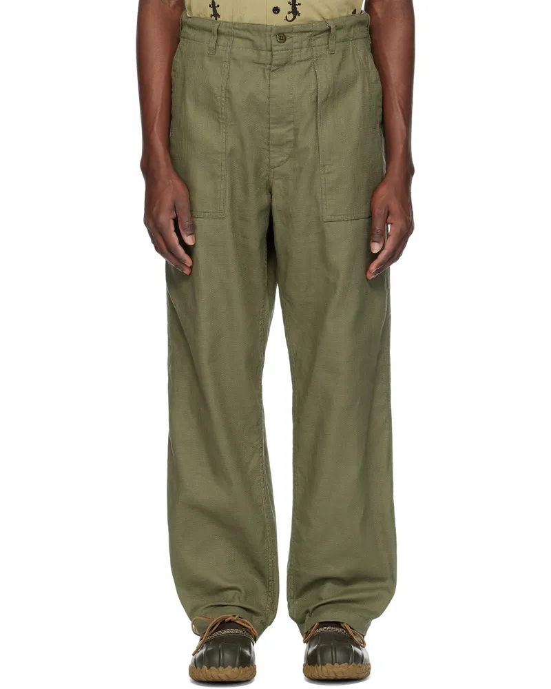 Engineered Garments Green Fatigue Trousers Zt216