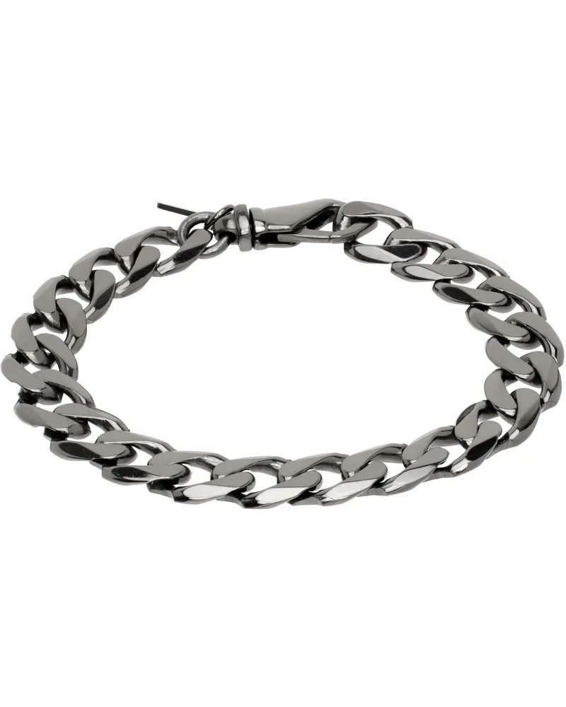 Emanuele Bicocchi SSENSE Exclusive Gunmetal Edge Bracelet Gunmetal