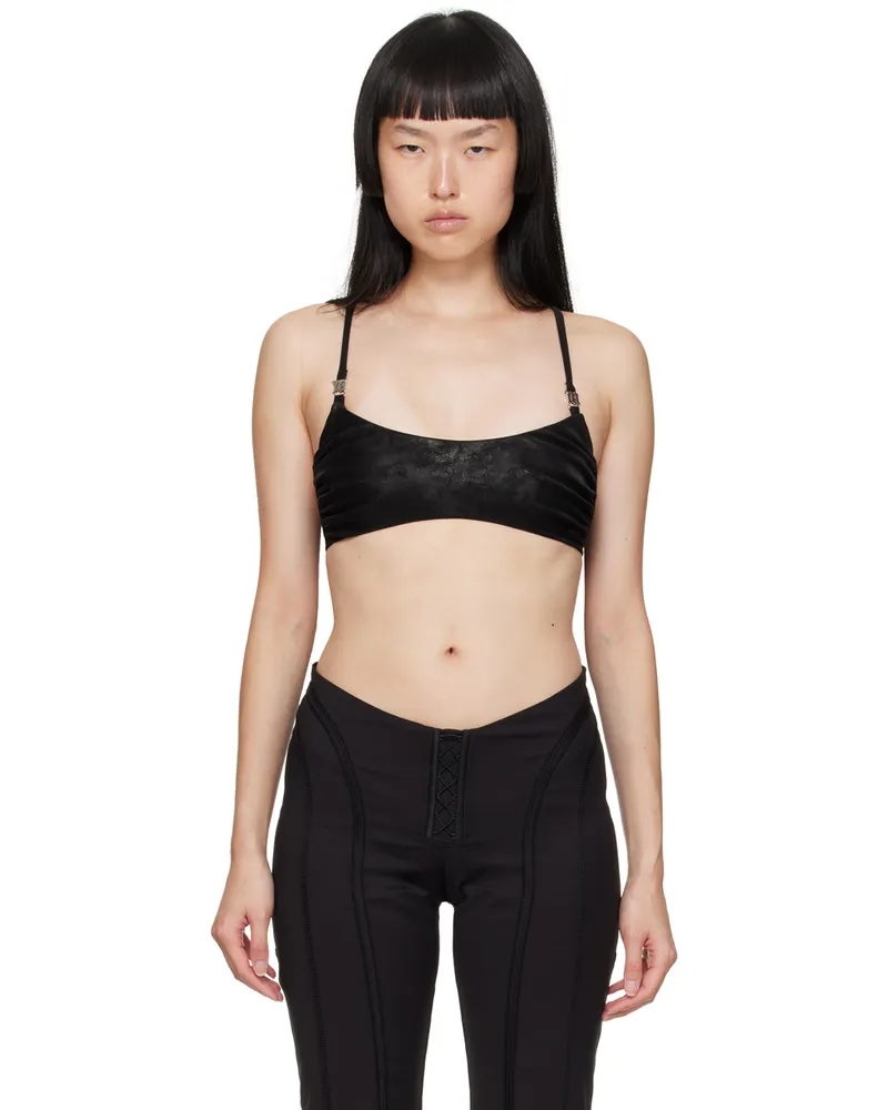 MISBHV Black Gathered Bra Black