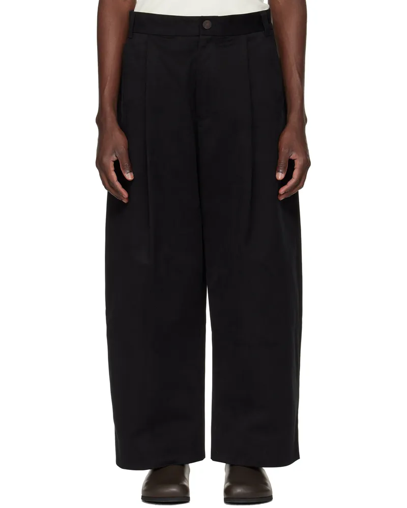 Studio Nicholson Black Sorte Trousers Black