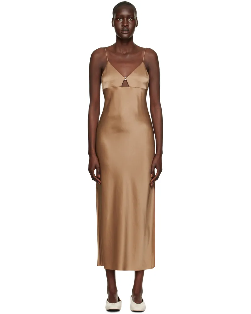 Filippa K Brown Slip Maxi Dress 8411