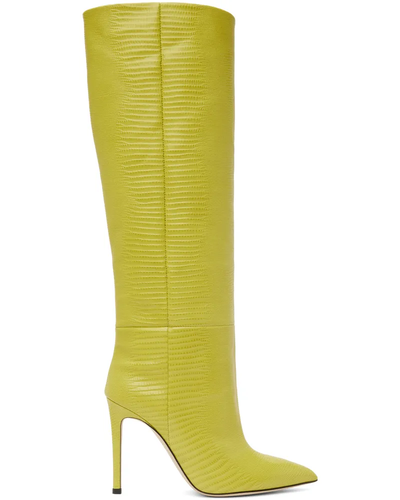Paris Texas Yellow Stiletto Boots Acid