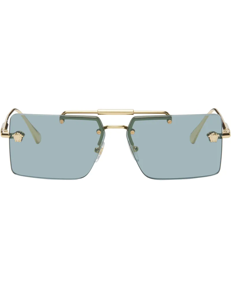 Versace Gold Medusa Glam Sunglasses 100280
