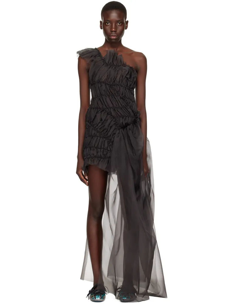 Collina Strada Gray Jazzelle Minidress Charcoal