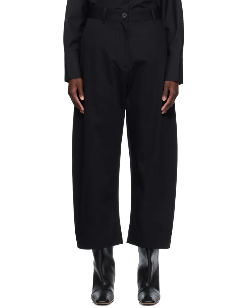Studio Nicholson Navy Chalco Trousers Darkest