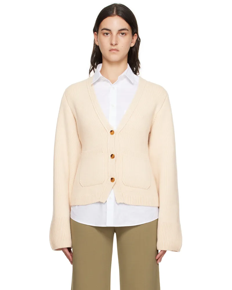 KHAITE Beige 'The Scarlet' Cardigan Custard