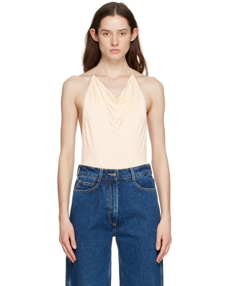 bec & bridge Off-White Ariel Halter Bodysuit Cream