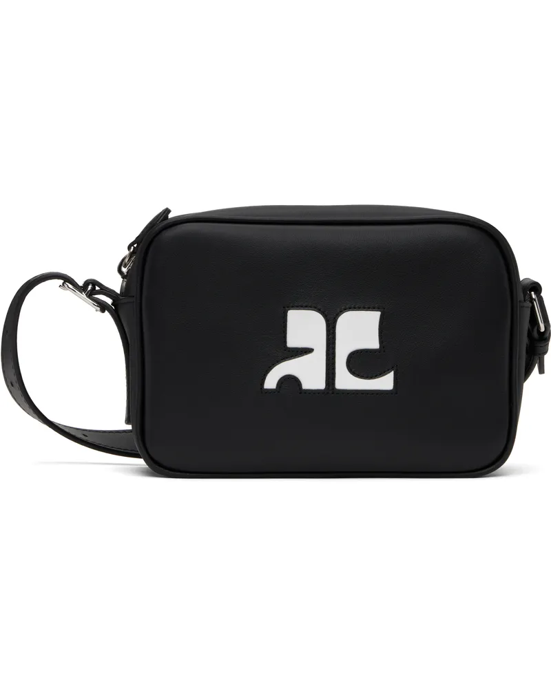 Courrèges Black Reedition Leather Camera Bag Black