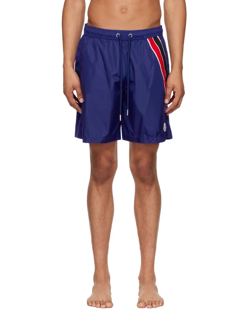 Moncler Bleu Stripe Swim Shorts 739