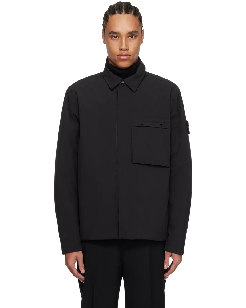 Stone Island Black Soft Shell-R PrimaLoft Insulated Jacket V0029