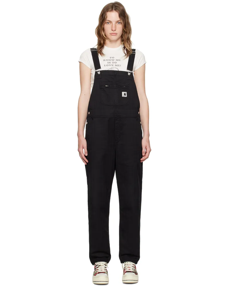Carhartt WIP Black Norris Bib Overalls Black