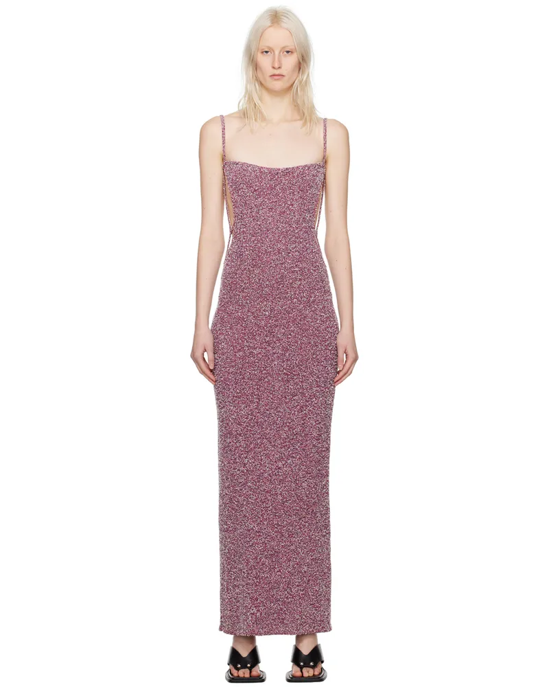 Paris Georgia Pink & White Charlie Maxi Dress Raspberry