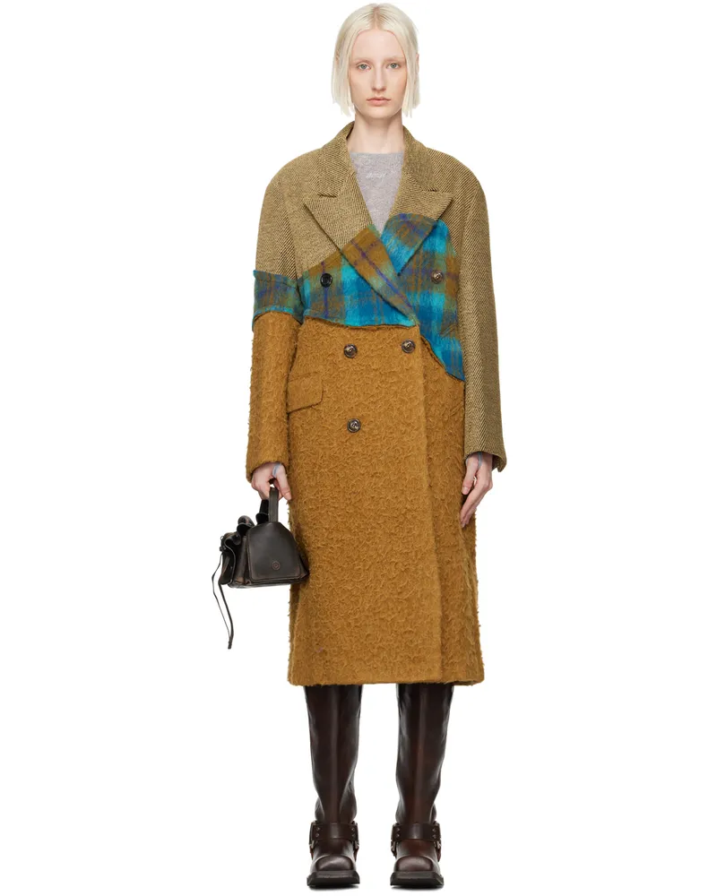 Andersson Bell Multicolor Panni Custom-Like Coat Yellow