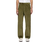 Green Five-Pocket Trousers