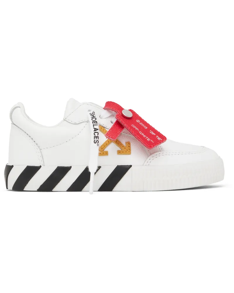OFF-WHITE Kids White Vulcanized Leather Sneakers White