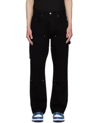 Amiri Black Five-Pocket Carpenter Jeans Black