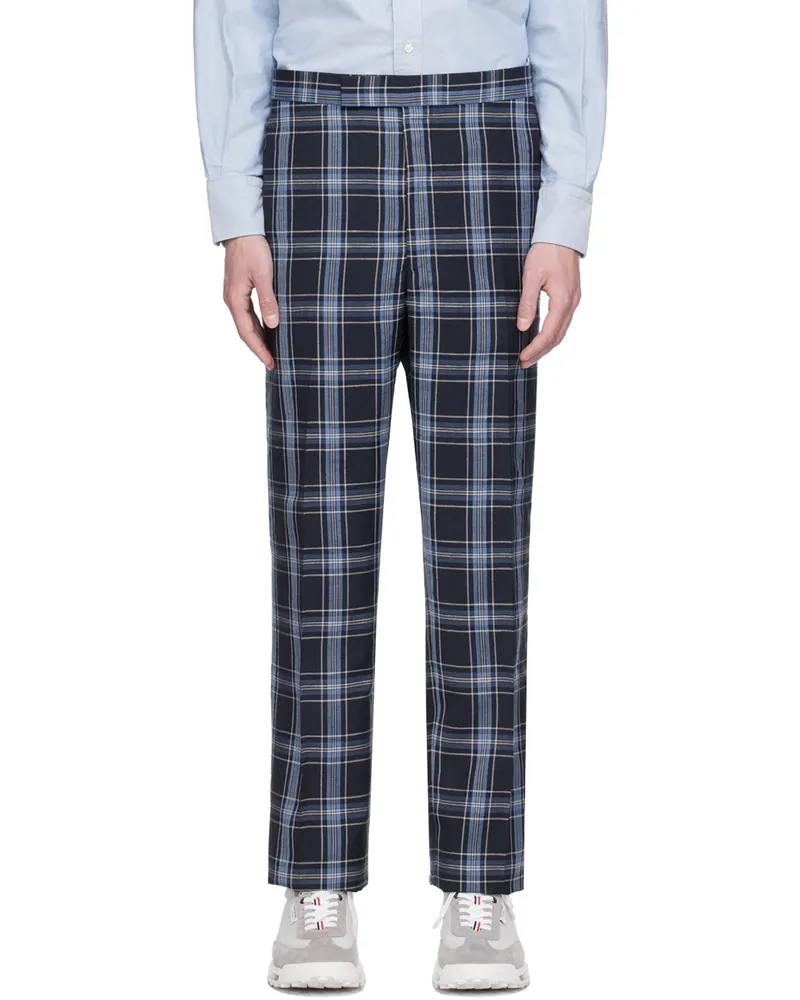 Thom Browne Navy Check Trousers 410