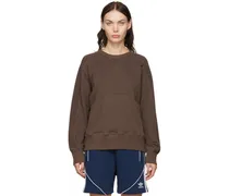 Brown Paneled Sweatshirt