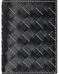 Bottega Veneta Black Intrecciato Bifold Wallet Black