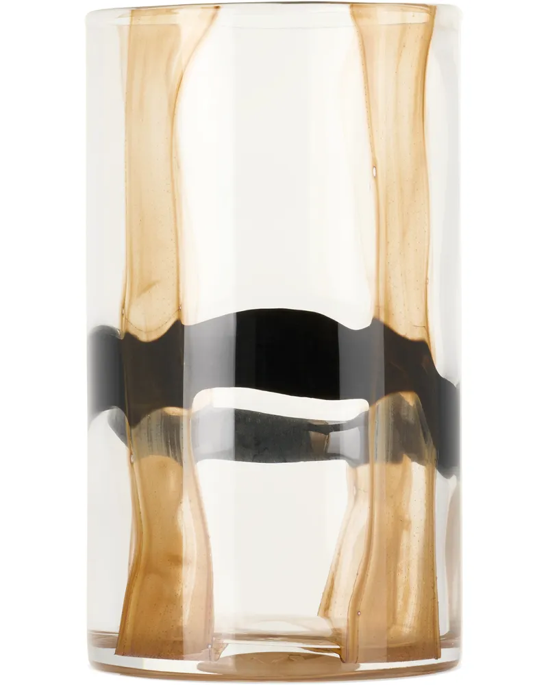 The Conran Shop Black & Tan Serenity Column Vase, 25 cm Escapism