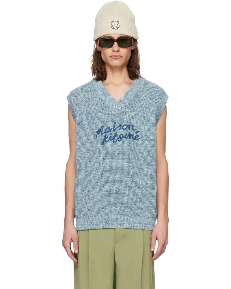 Kitsuné Blue Handwriting Vest H476