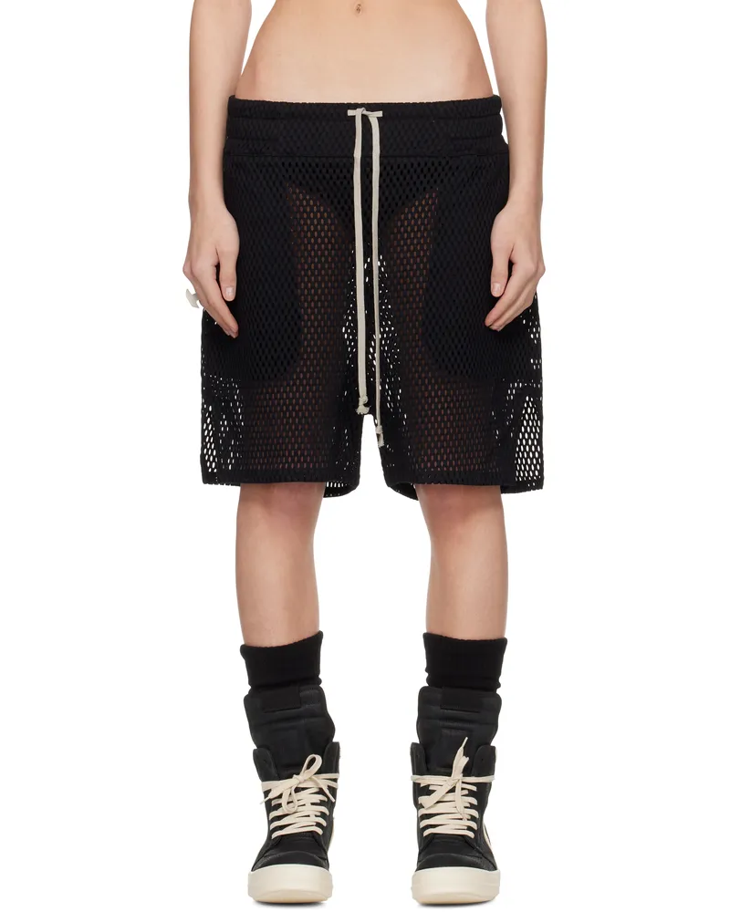 Rick Owens Black Champion Edition Mesh Shorts 09