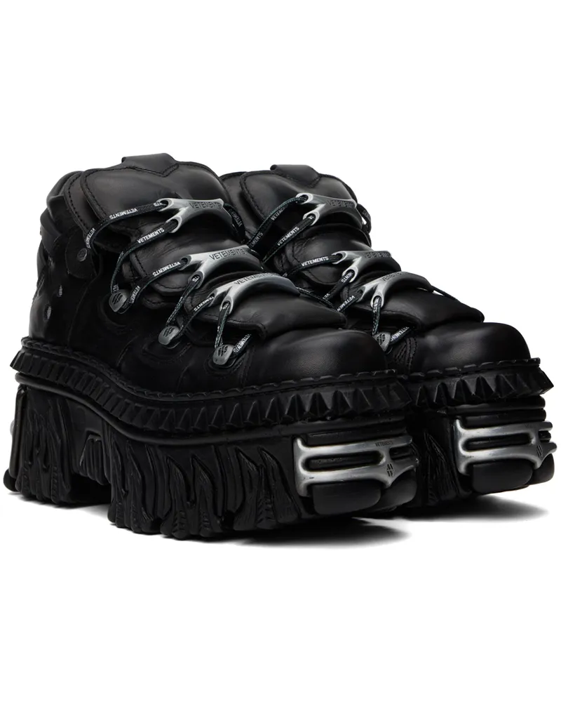 VETEMENTS Black New Rock Edition Platform Sneakers - bei 