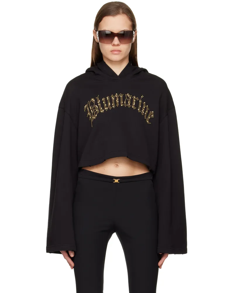 Blumarine Black Embellished Hoodie N0990