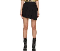 Black Folded Miniskirt