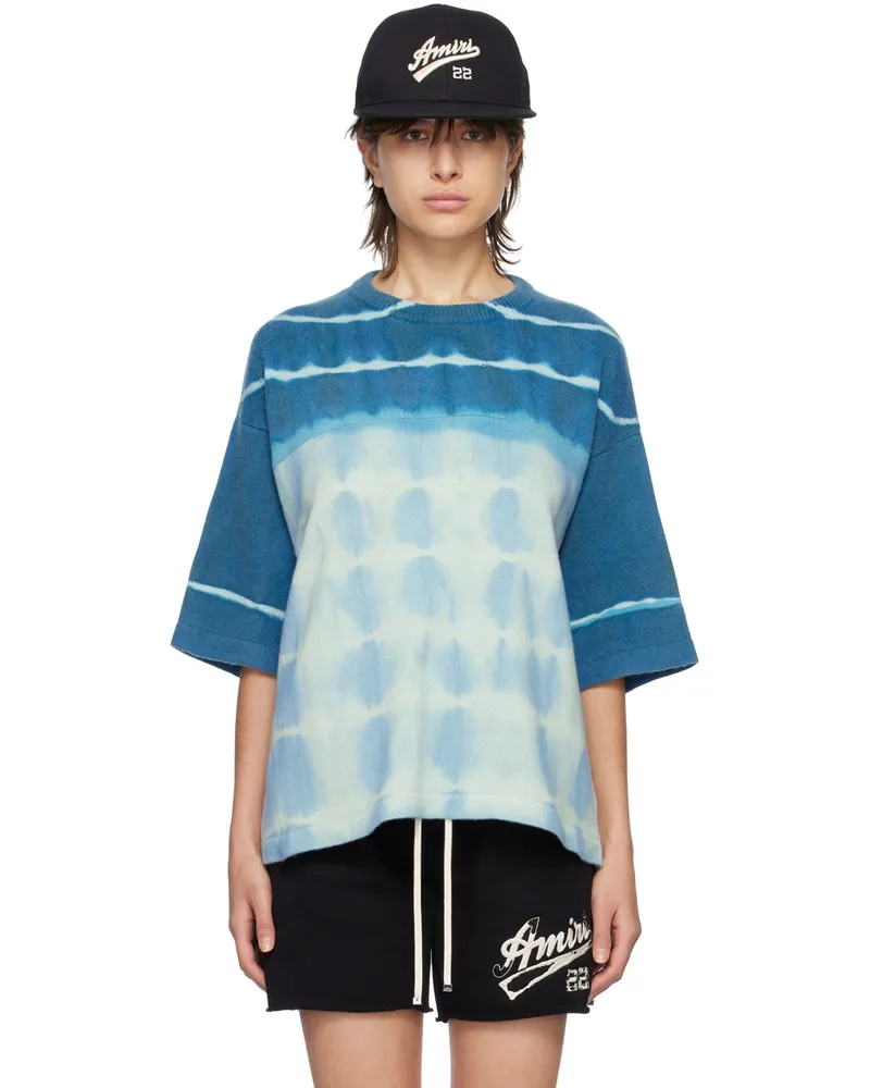 Amiri Blue Football T-Shirt Blue