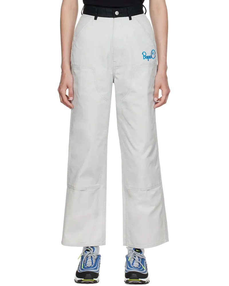 BAPE Gray Painter Trousers Gray