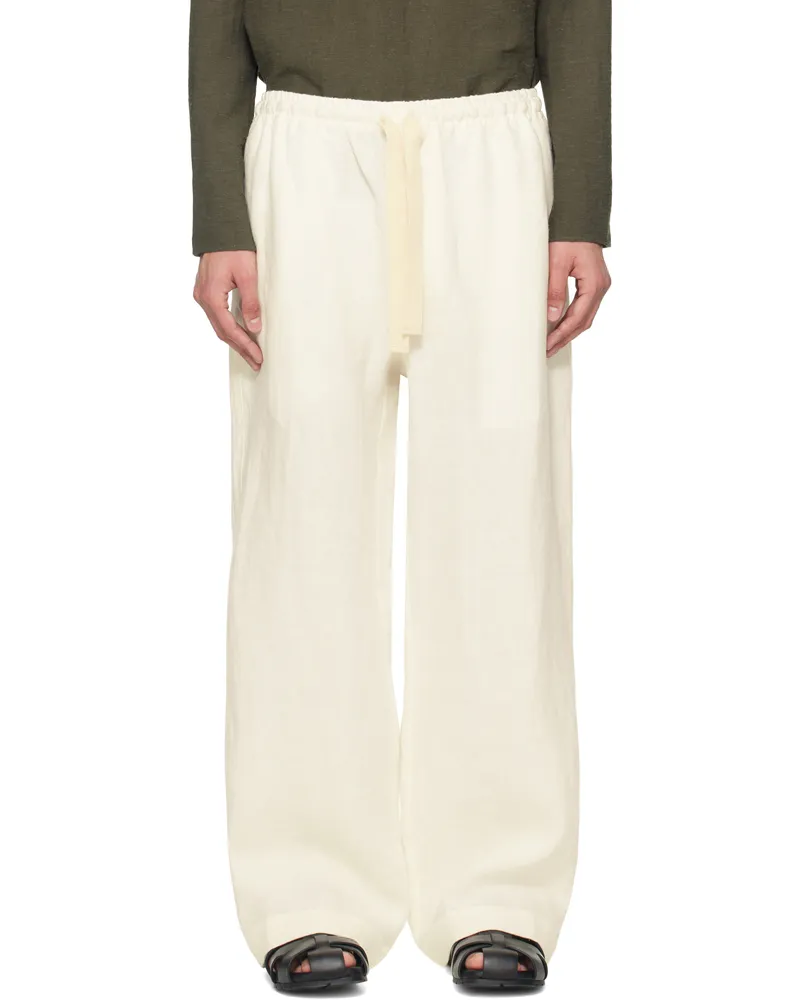 COMMAS White Wide Leg Linen Trousers White
