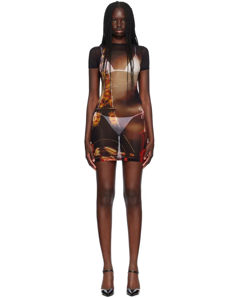 Jean Paul Gaultier Black & Red 'The Pigalle' Minidress 00301550-black