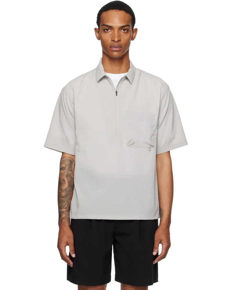 Snow Peak Gray Breathable Quick Dry Polo Grey